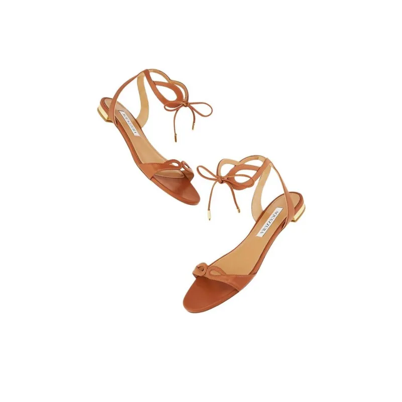 AQUAZZURA Tessa Strap Sandals Women's Brown-4