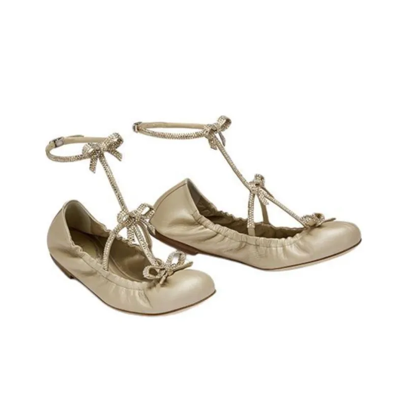 RENE CAOVILLA Caterina Casual Single Shoes Women's Beige-2