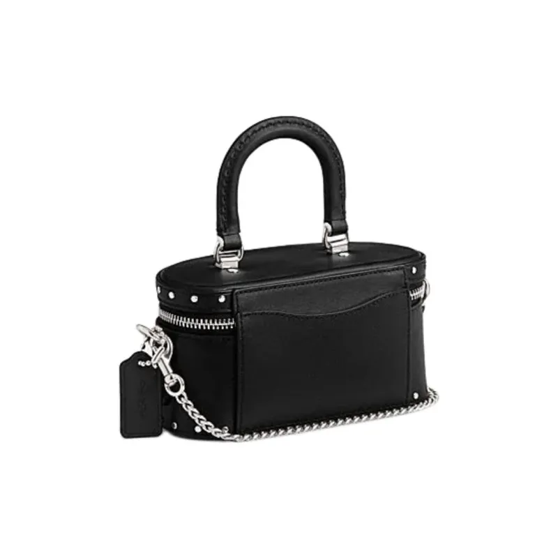 COACH Trail Cow Leather Handbag, Shoulder Bag, Crossbody Bag Trumpets Women's Black-1
