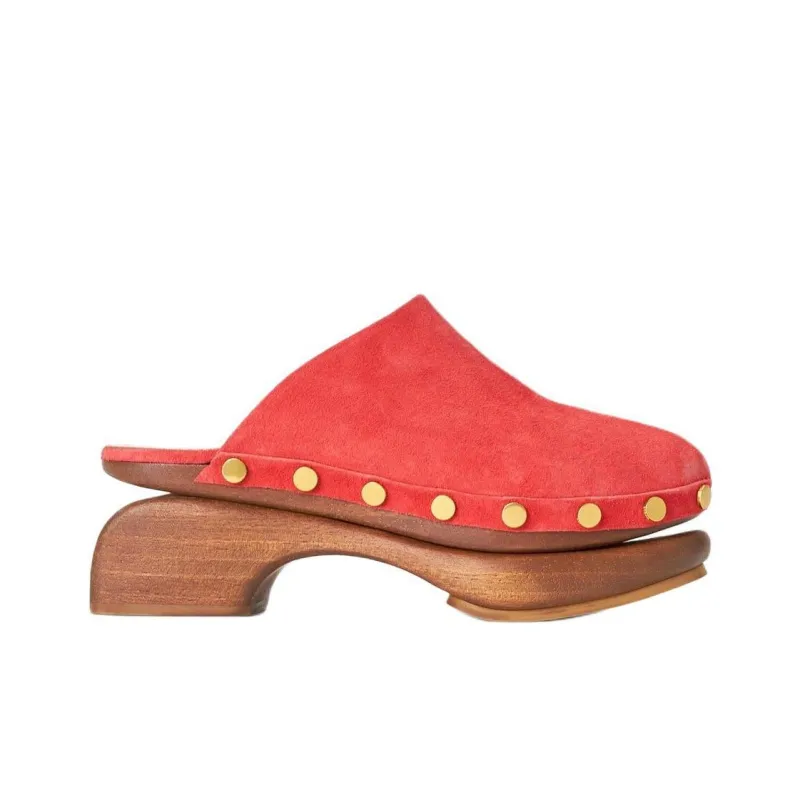 Staud Closed Toe Slippers 7.5cm Women's Red-1