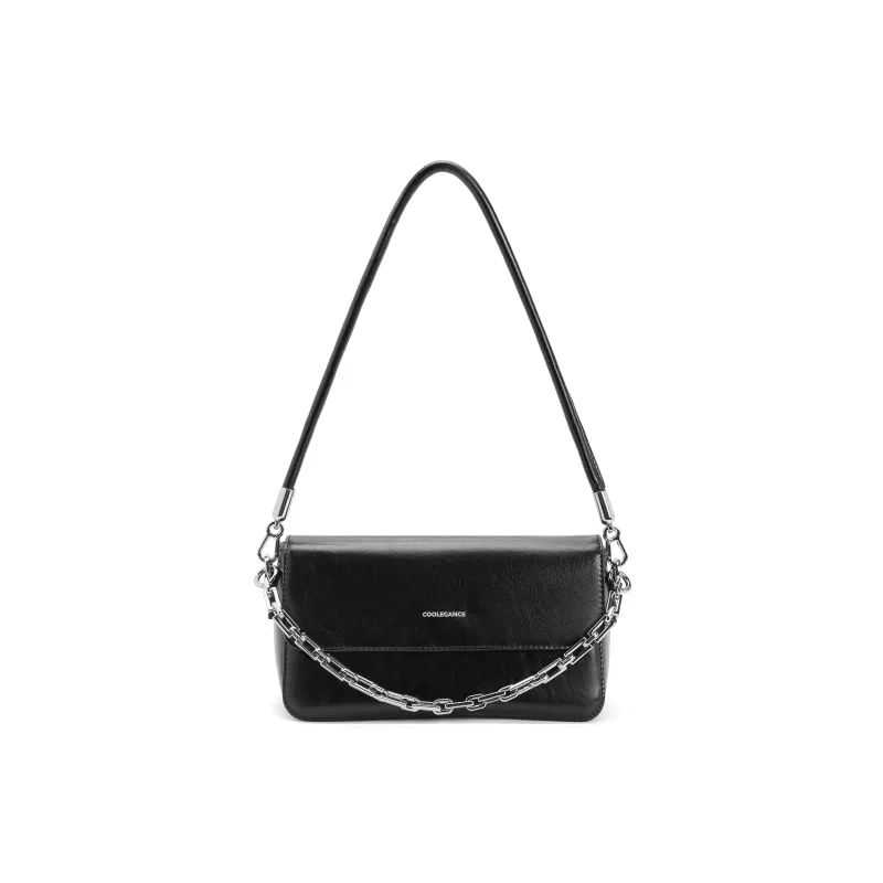 BELLE Cow Split Leather Bonded Synthetic Leather Shoulder Bag Crossbody Bag Medium Size Women's Multicolor-4