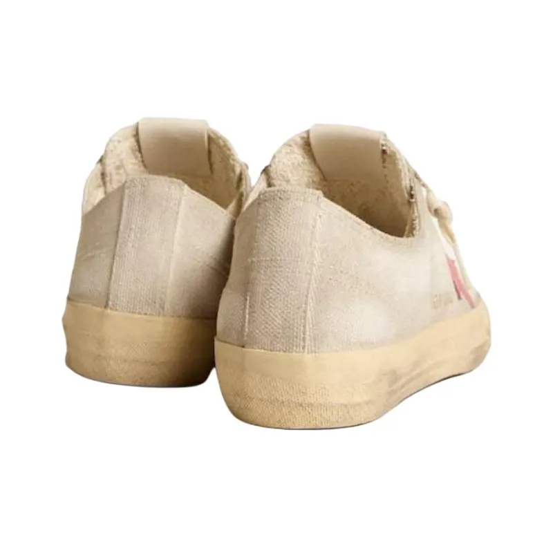 Golden Goose V Star Low Top Canvas Shoes Women's Light Gray-3