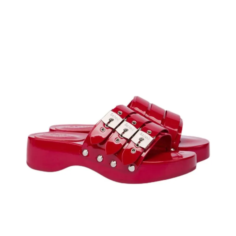 Scholl x PHILOSOPHY DI LORENZO SERAFINI Slide Slippers Women's Red-2