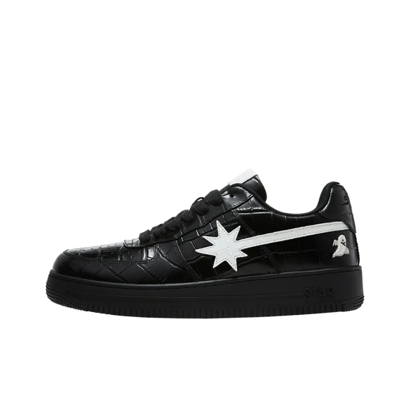 Starwalk Soldier Slip Resistant Low Top Skateboard Shoes Unisex Black-0