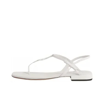 MIU MIU Logo-plaque Leather Flat Sandals