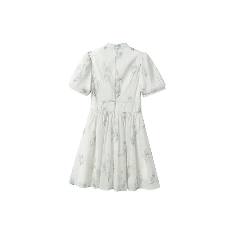Incolore Short Sleeved Dresses Women's Green-1