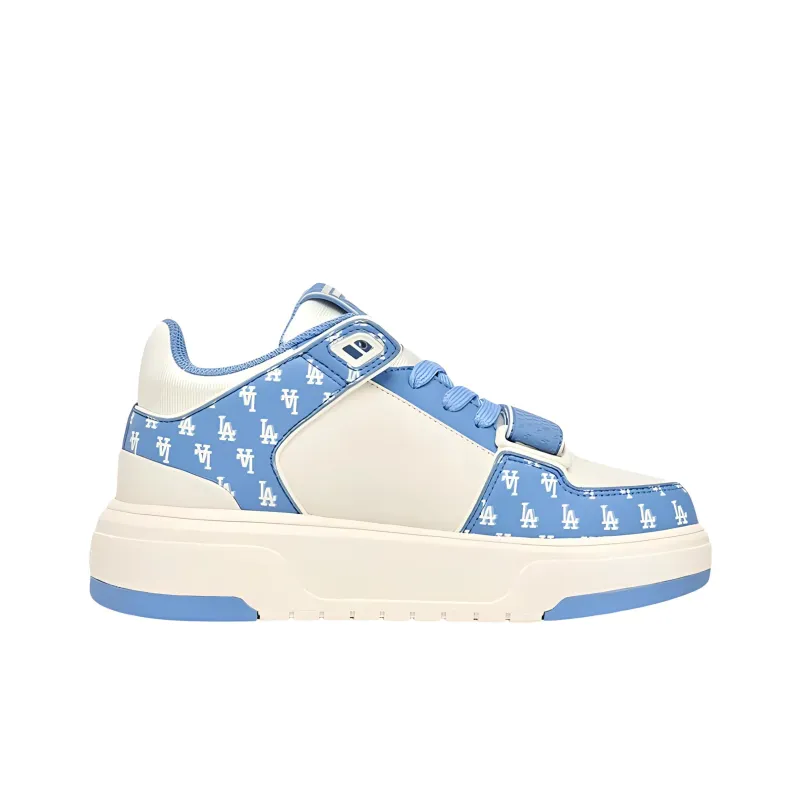 MLB Chunky Liner Basic Anti Slip Wear Resistant Mid Top Skateboard Shoes Unisex Blue White-1