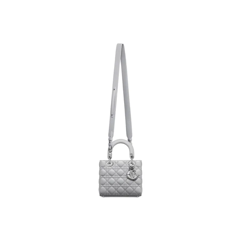 DIOR Lady Dior Sheepskin Lady Dior Bag, Shoulder Bag, Crossbody Bag, Handbag Small Size Women's Gray-1