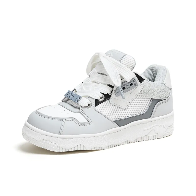 YJ YUAN 2.0 Collection Wear Resistant Low Top Skateboard Shoes Unisex Gray-3