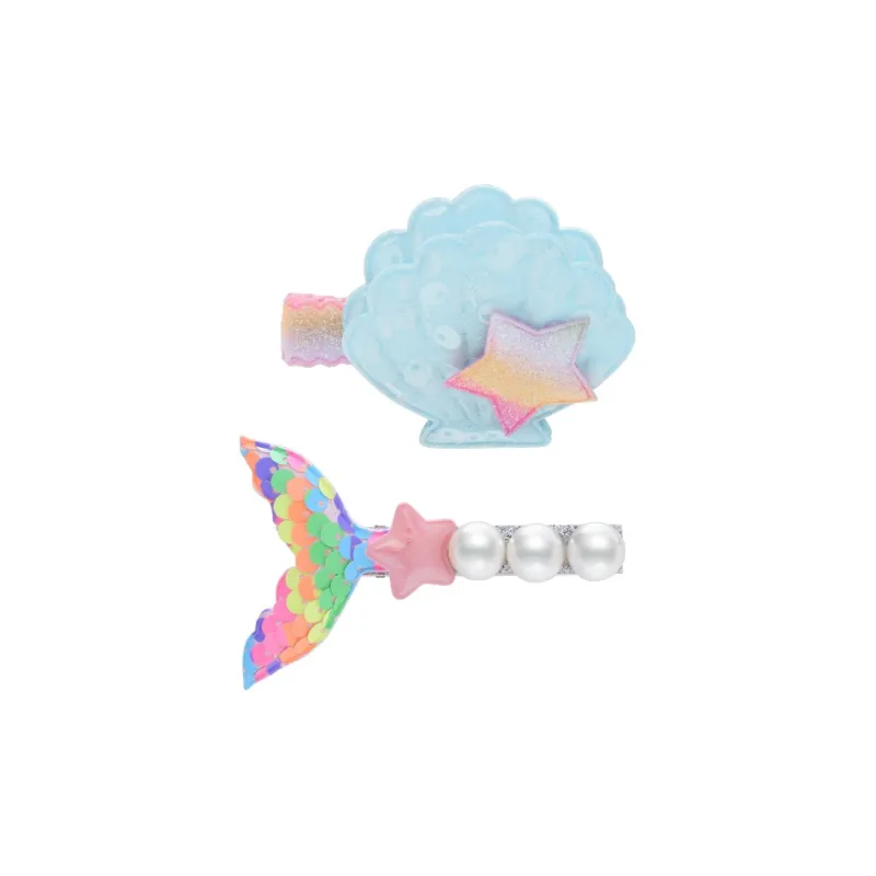 ROYALSASA Sequins, Faux Pearl Hair Clips Women's-0