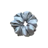 Blue Faux Silk Hair Tie