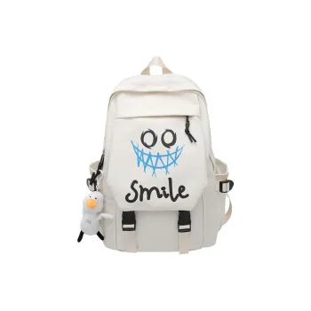 BETTERSAY Nylon Backpack Regular Unisex White Big Teeth/Black Big Teeth/White Smiley Face/Black Smiley Face