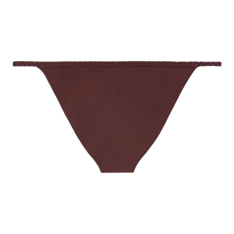 CELINE Triomphe Swimsuit Bottom In Matte Jersey Bikini Women's Brown-1
