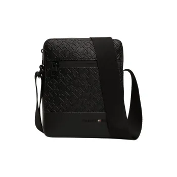 Tommy Hilfiger Polyurethane Reporter Bag Shoulder Bag Small Size Men's Black