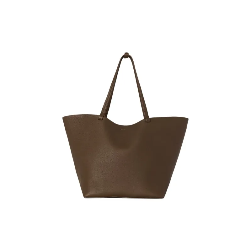 THE ROW Park Tote Grained Calfskin Tote Bag Shopping Bag Handbag Women's Dark Olive Green-0