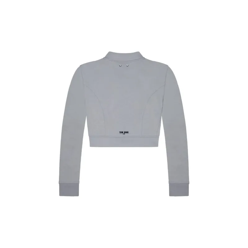 TEAM WANG Design Logo print Cropped Track Jacket-1