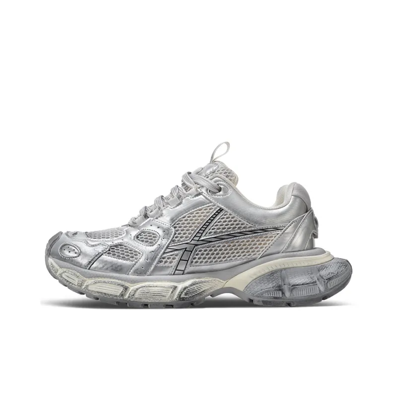 HART DAVIS X103 Series Chunky Sneakers Unisex Low Top Silver-0