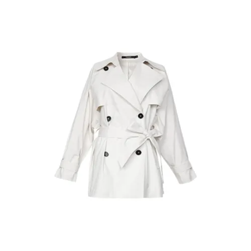 ROEYSHOUSE Trench Coats Women's Off White