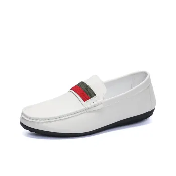 Abango Gommino Loafers Men Black/White