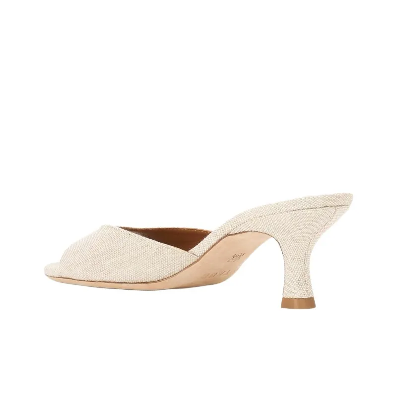 Staud Slide Slippers Women's White-4