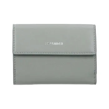 JIL SANDER Leather Wallet Women's Green & Sea Foam