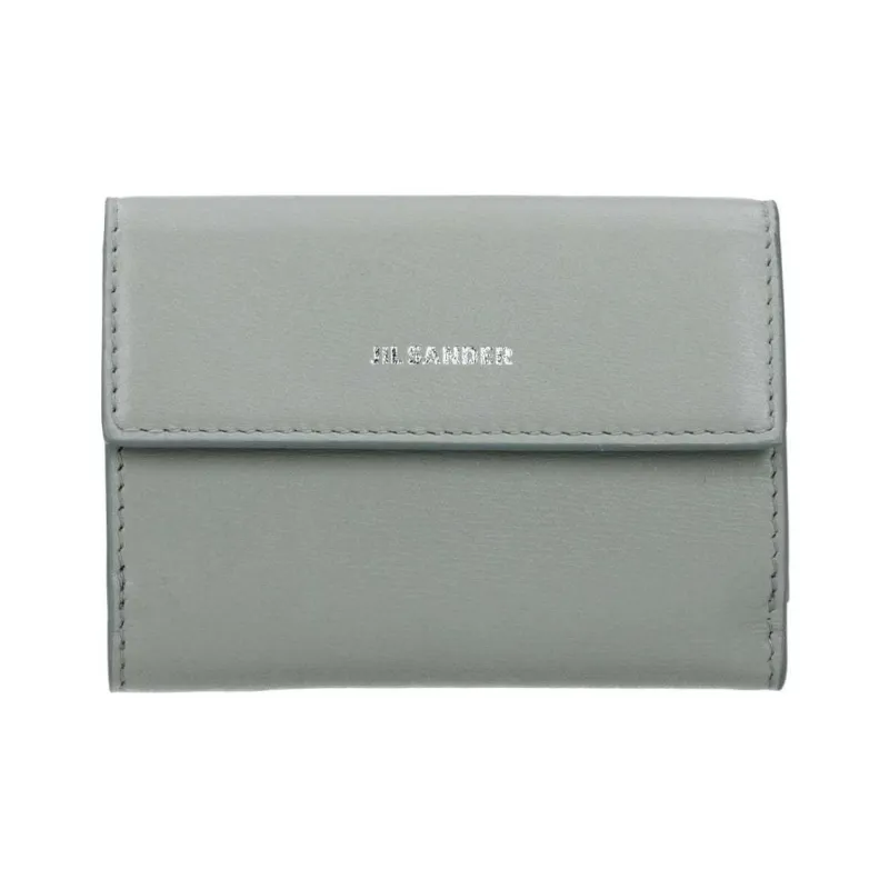 JIL SANDER Leather Wallet Women's Green & Sea Foam-0