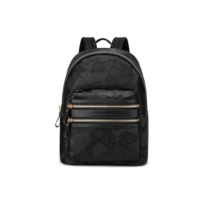 FAIRWHALE Oxford Backpack Men's Gem Black/Navy Blue/Maple Leaf Red-0