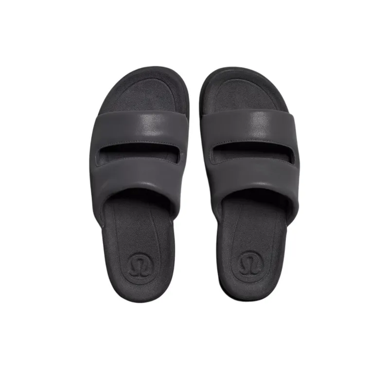 Lululemon Restfeel Slide Slip Resistant Abrasion Resistant Slide Slippers Women's Graphite Gray-3