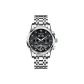 White Case Black Dial White Steel Band