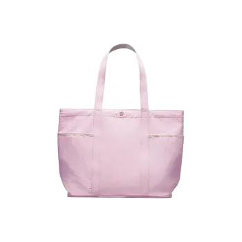 Lululemon Nylon Tote Bag Shopping Bag Shoulder Bag Handbag Regular Women's Pink