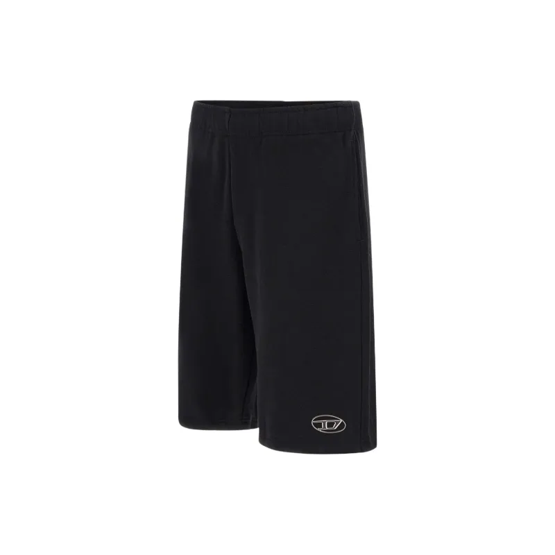 DIESEL P-Marshy-OD Logo Plaque Sweat Shorts-2