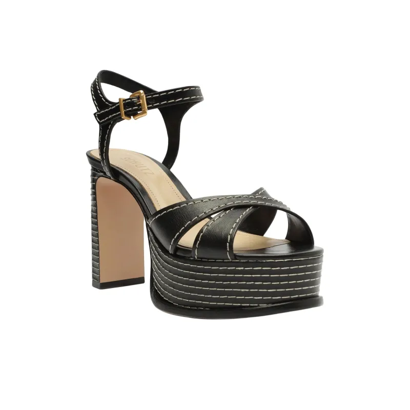 Schutz Keefa Strap Sandals 11.4cm Women's Black-2