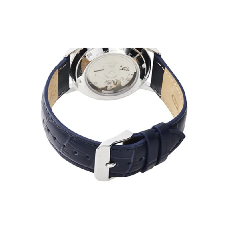 ORIENT Automatic/Manual Mechanical Movement Leather Strap Watch Men's Watches Blue Dial-4
