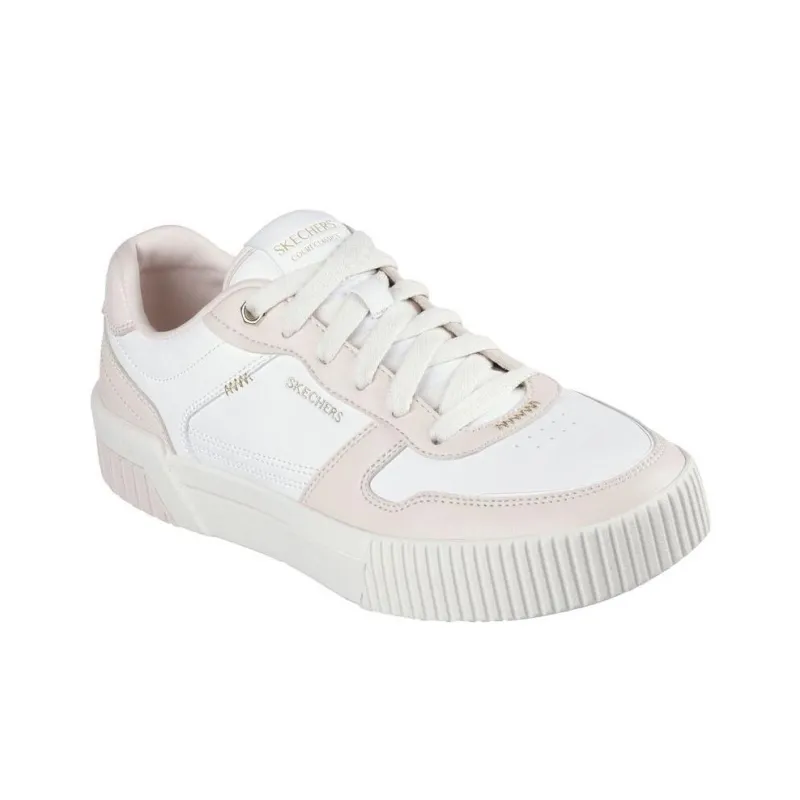 Skechers Court Classics Breathable Low Top Casual Shoes Women's Pink White-2