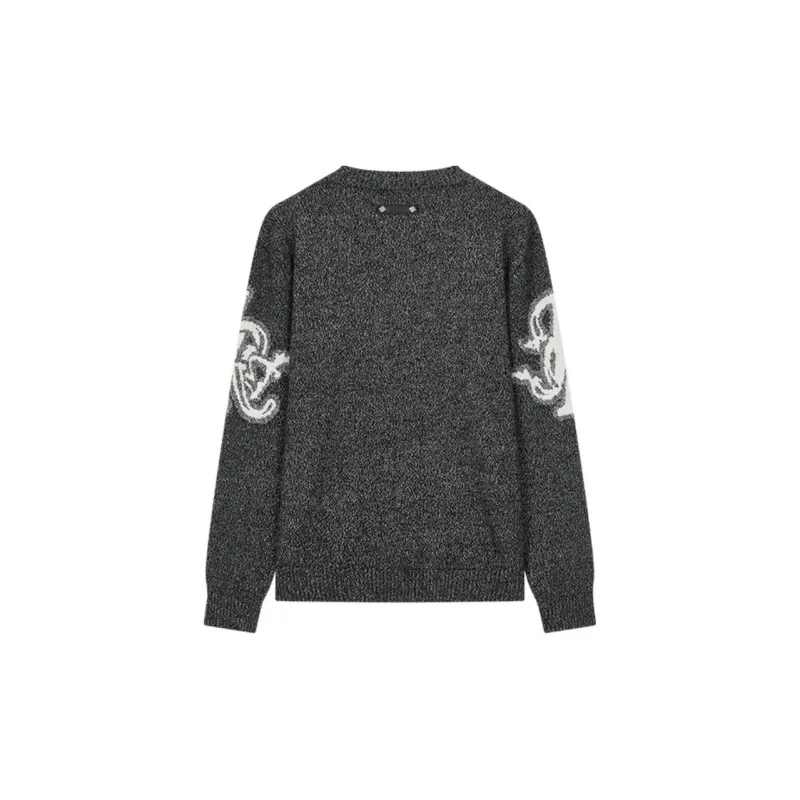 JOHN RICHMOND Cashmere Sweater Men's Smoke Gray Letter-1
