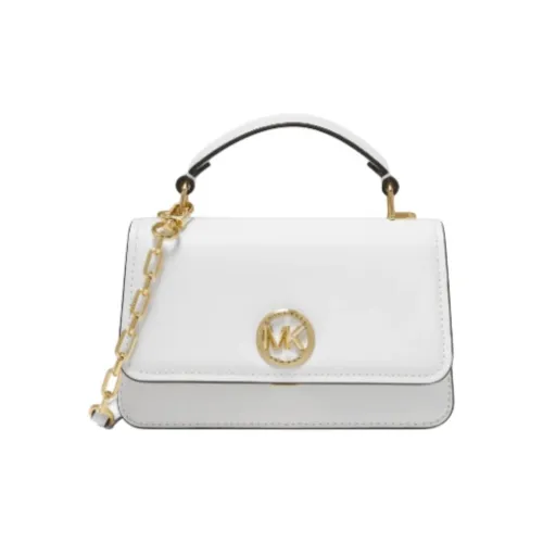 MICHAEL KORS Split Cow Leather Shoulder Bag, Crossbody Bag Small Size Women's White