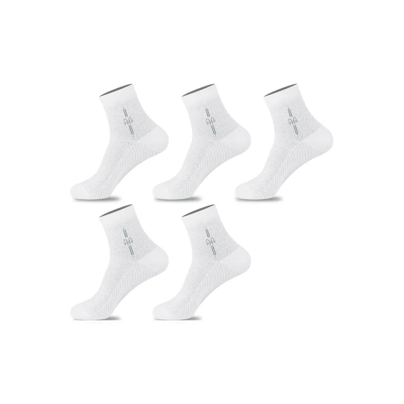 H YXIANG Mid Calf Socks Men's 5 Pack-10