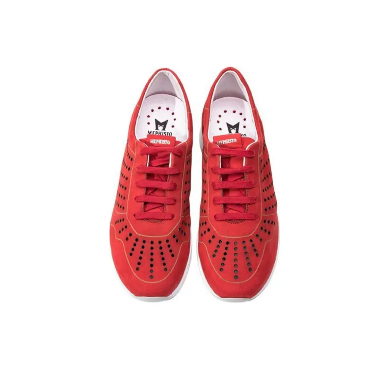 MEPHISTO Casual Shoes Women's Low Top Black/Red-4
