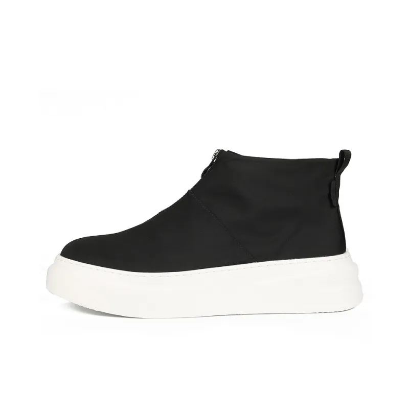 Thai Points Durable Lightweight And Breathable Mid Top Casual Shoes Men's Black-0