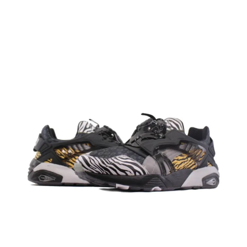 PUMA Disc Blaze Anti Slip Wear Resistant Low Top Casual Running Shoes Unisex Black Silver-2