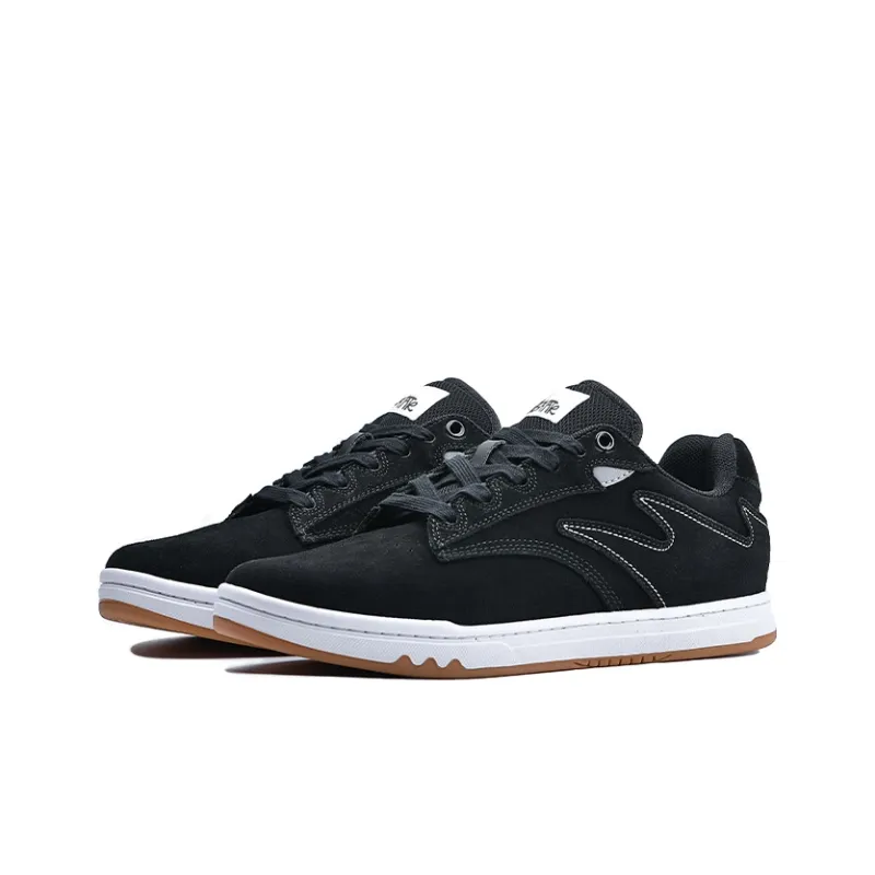 GOLUCK Ant Collection Coverage Cushioning Abrasion Resistant Low Top Skateboard Shoes Unisex Black White-2