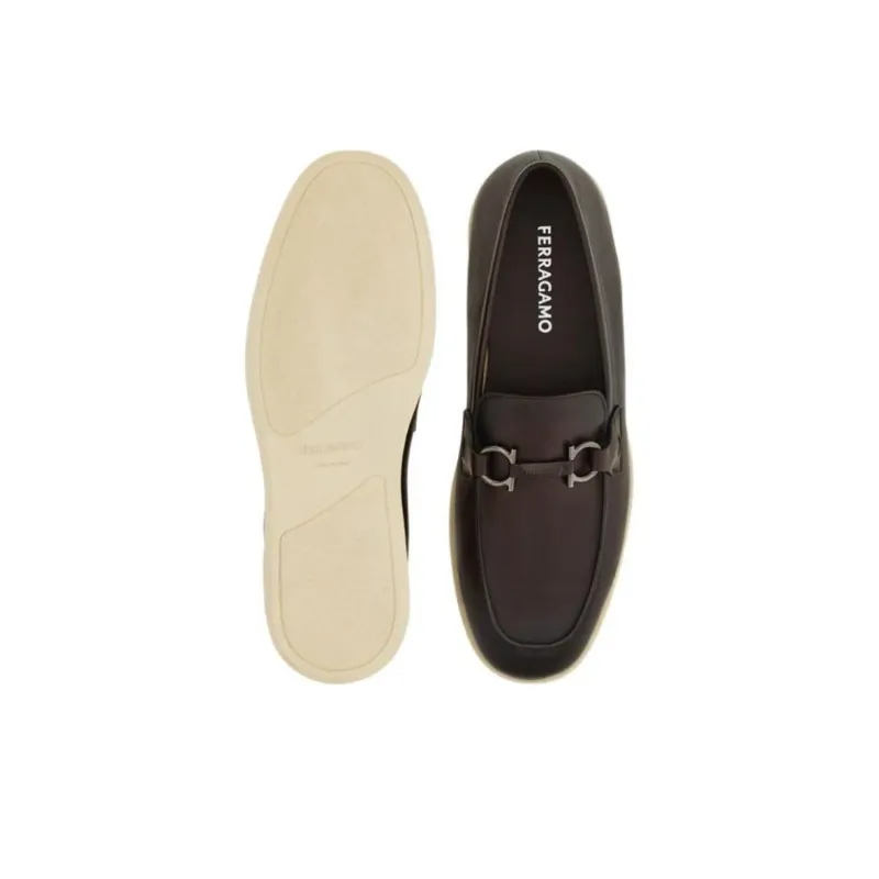 FERRAGAMO GANCINI Loafers Men's Brown-4