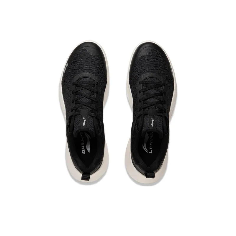LiNing Light String Cushioning, Slip Resistant, Abrasion Resistant, Lightweight Low Top Running Shoes Men's Black Gray-3