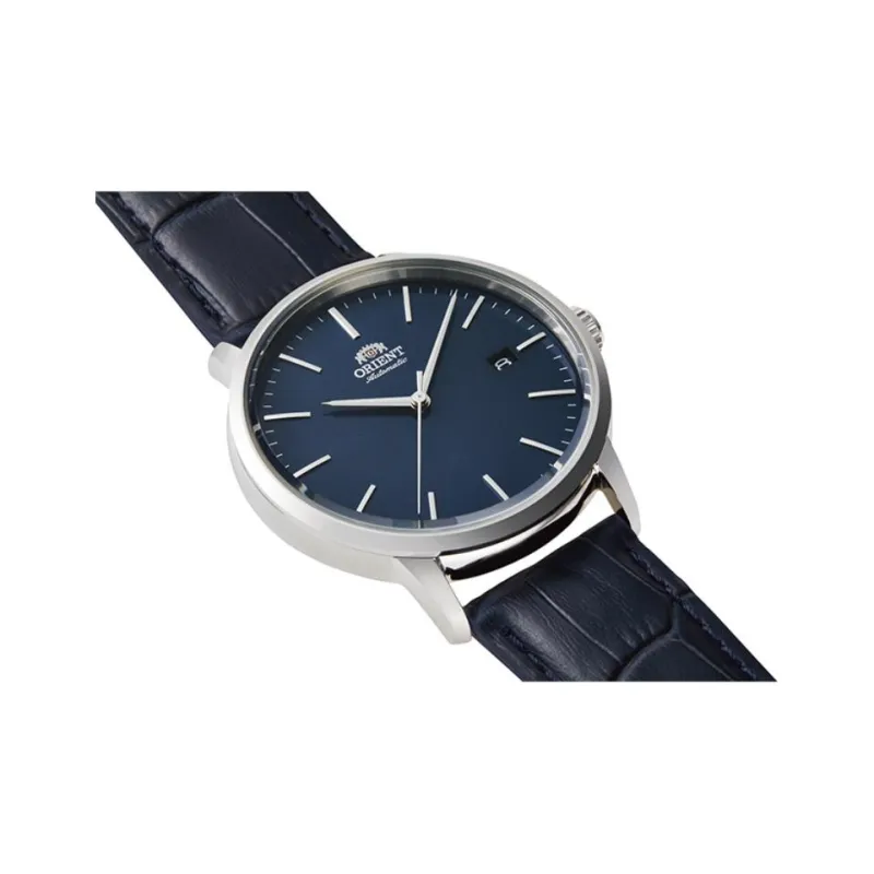 ORIENT Automatic/Manual Mechanical Movement Leather Strap Watch Men's Watches Blue Dial-3