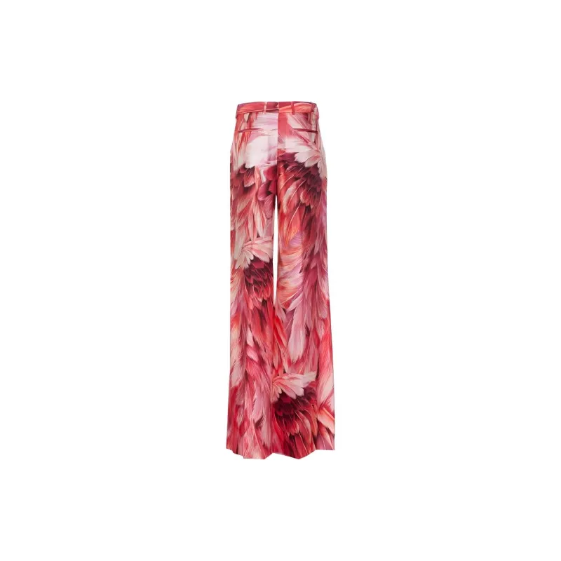 Roberto Cavalli Plumage print Palazzo Pants-1