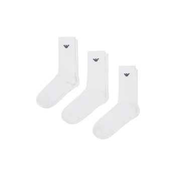 EMPORIO ARMANI SS24 Mid Calf Socks Men's 3 Pack White