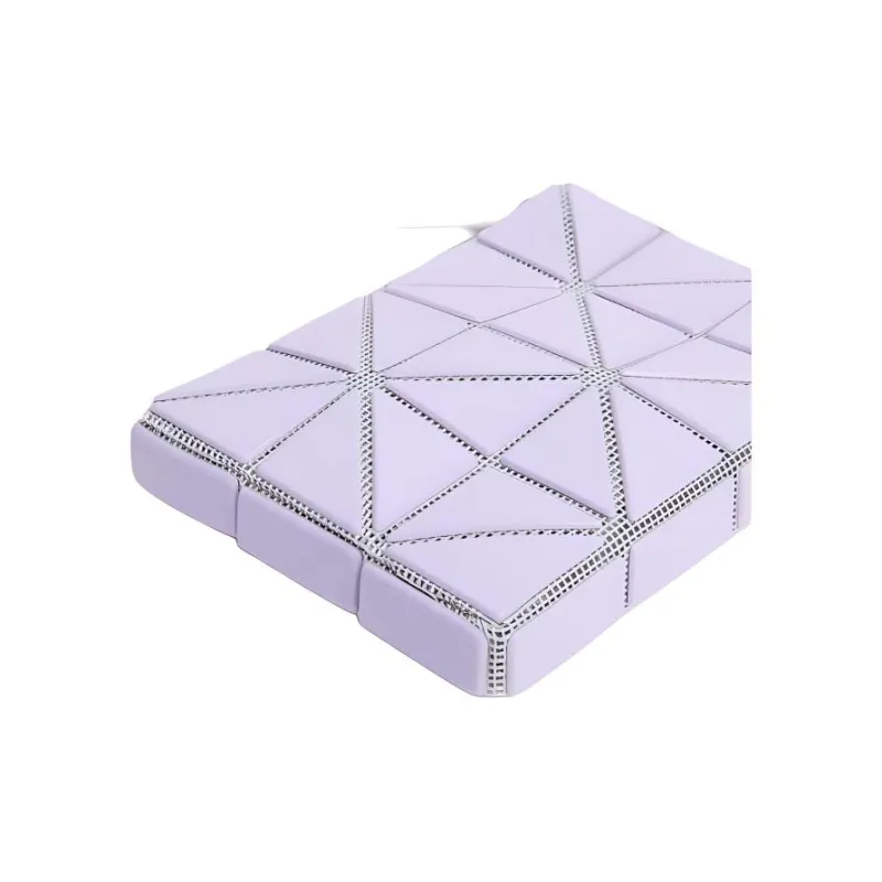 ISSEY MIYAKE CASSETTE Polyvinyl Chloride Resin Wallets Card Holders Women's Lavender-3