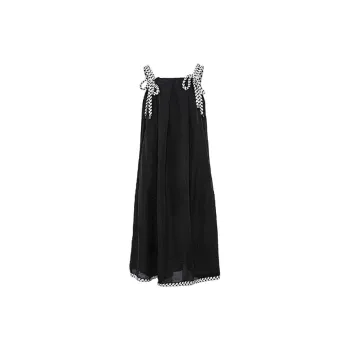 X QINGE Nightgown Summer Women's Black