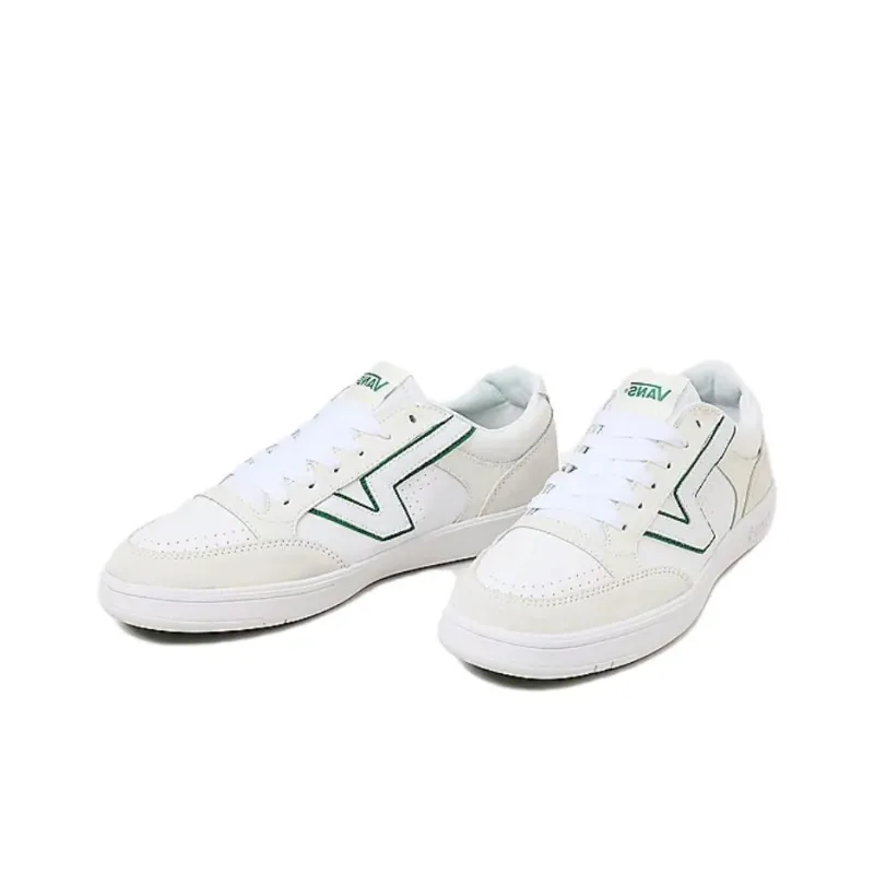 Vans Lowland Comfycush Anti-Slip Wear-Resistant Low-Top Skateboard Shoes Unisex White Green-2
