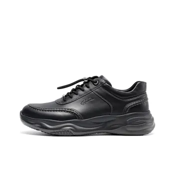 Satchi Cushioning Height Increasing Wear-Resistant Slip-Resistant Low-Top Casual Shoes Men's Black 4CM